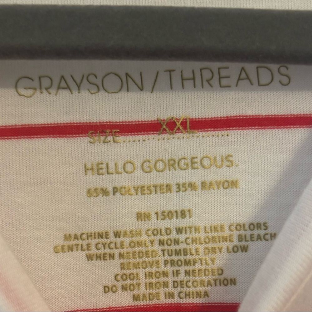 Grayson Threads - Rosé in the USA - 4th of July - Red and White Tank Top - XXL - Picture 2 of 3